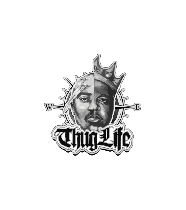 Tupac és Biggie minta fehér pólón