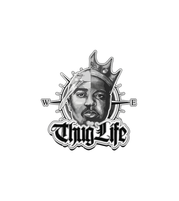 Tupac és Biggie minta fehér pólón