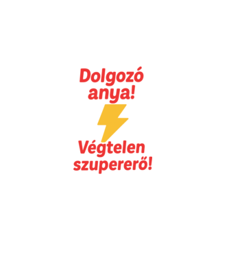 Dolgozó anya minta fekete pólón