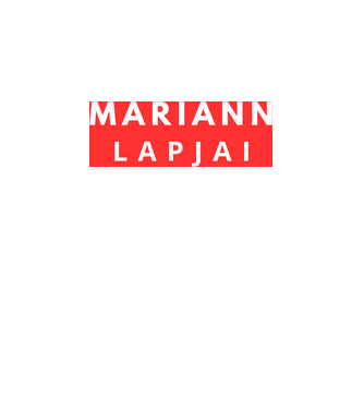 Mariann Lapjai piros minta fekete pólón