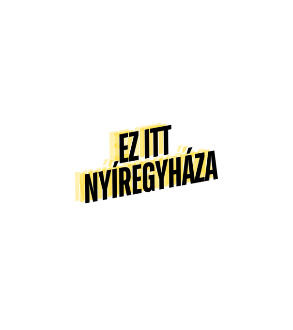 Ez itt Nyíregyháza minta fehér/piros pólón