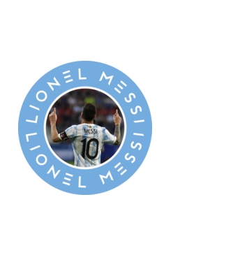 Messi logo minta világoskék pólón
