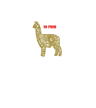 Fortnite No Prob LLama Színezhető minta türkiz pólón