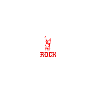 Rock színezhető minta fekete pólón