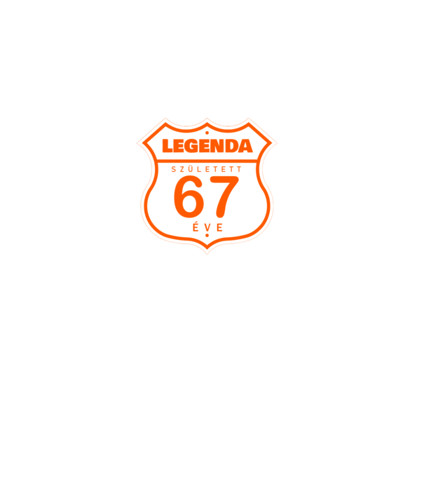 route58Legenda született 67 éve színezhető minta fekete pólón
