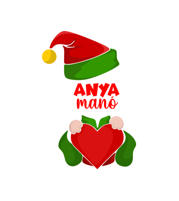 Anya manó minta fehér pólón