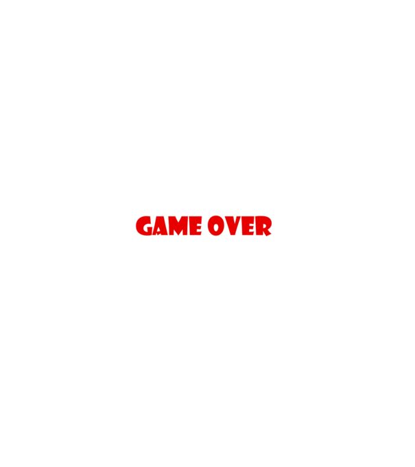 Game over színezhető minta fekete pólón