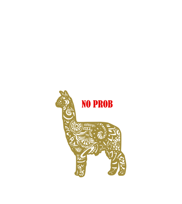 Fortnite No Prob LLama Színezhető minta fekete pólón