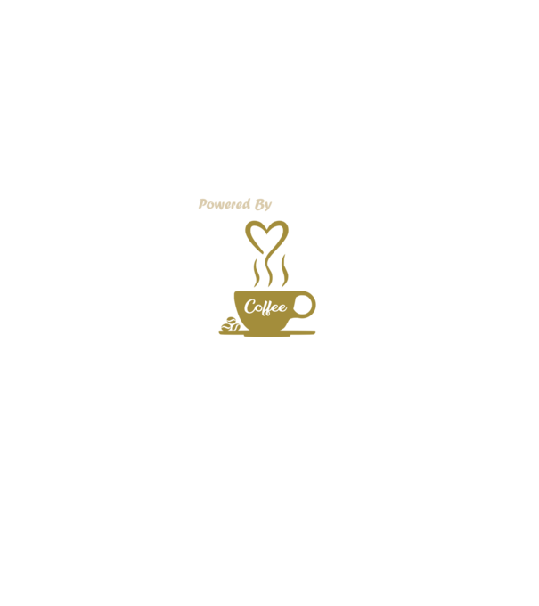 Anya powered by coffee színezhető minta fekete pólón