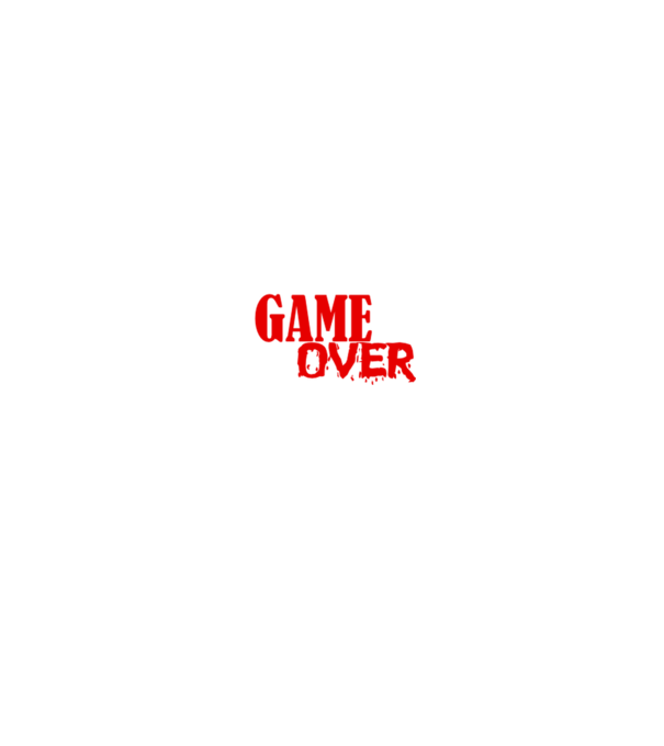 Game over színezhető minta fekete pólón