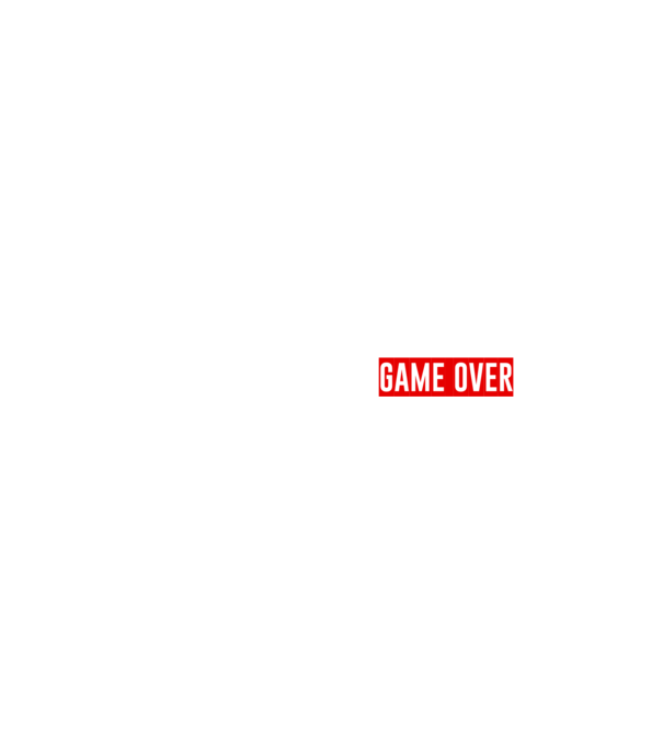 Game over színezhető minta neonsárga pólón