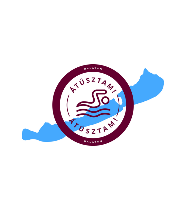 Balatonátúszás minta fehér pólón