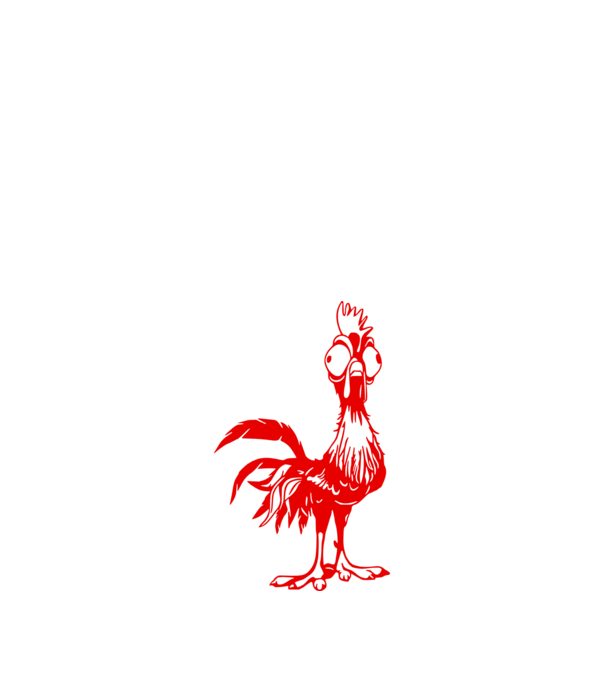 Tyúk színezhető minta fehér pólón
