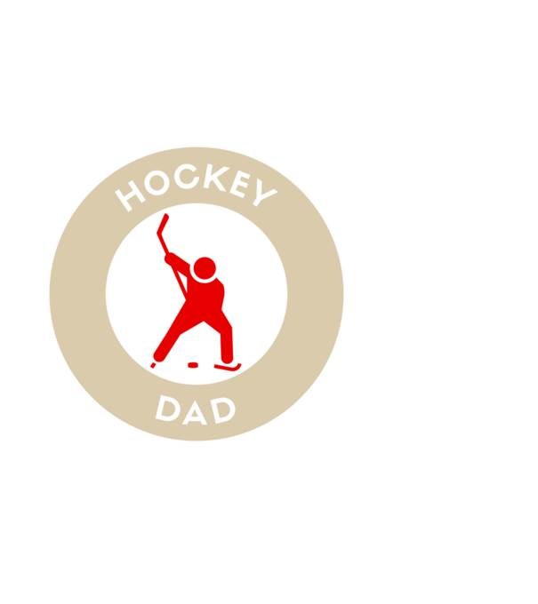 Hockey Dad színezhető minta fekete pólón