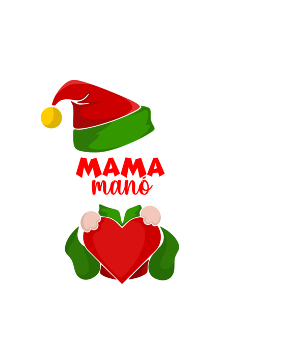 Mama manó minta fehér pólón