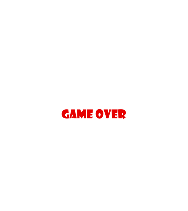 Game over színezhető minta fekete pólón