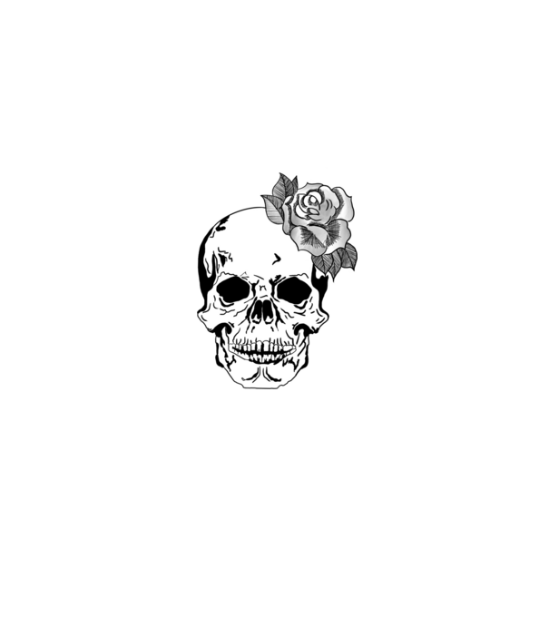 Skull Flower minta homokszín pólón