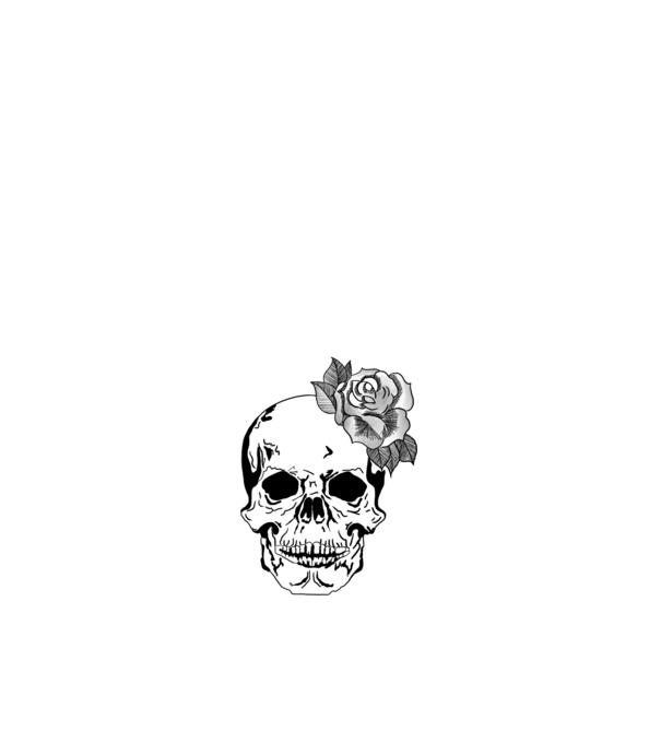 Skull Flower minta fehér pólón