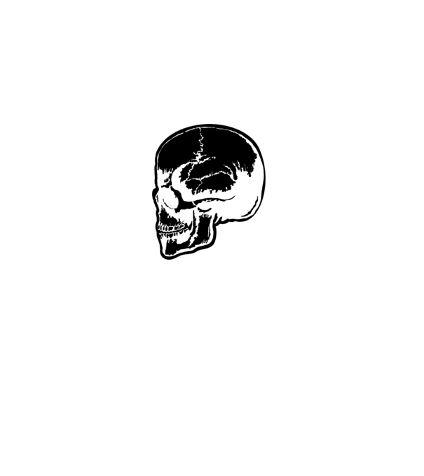 Black skull minta fehér pólón