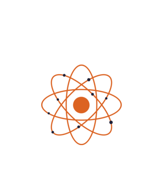 Atom jel minta fehér pólón