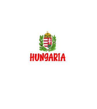 magyar címer Hungária minta fekete pólón