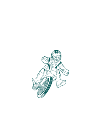 Krossz motoros színezhető minta fehér pólón