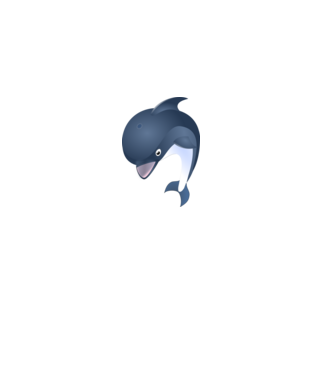 Delfin minta világoskék pólón
