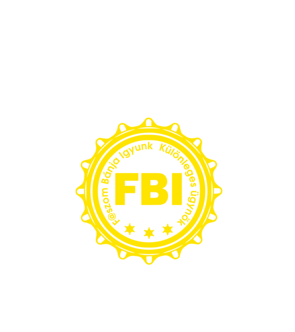 Színezhető felirat FBI Faszom Bánja Igyunk minta fekete pólón