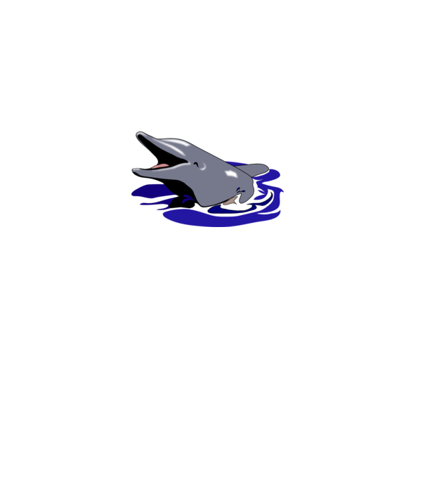 mosolygós delfin minta szürke pólón