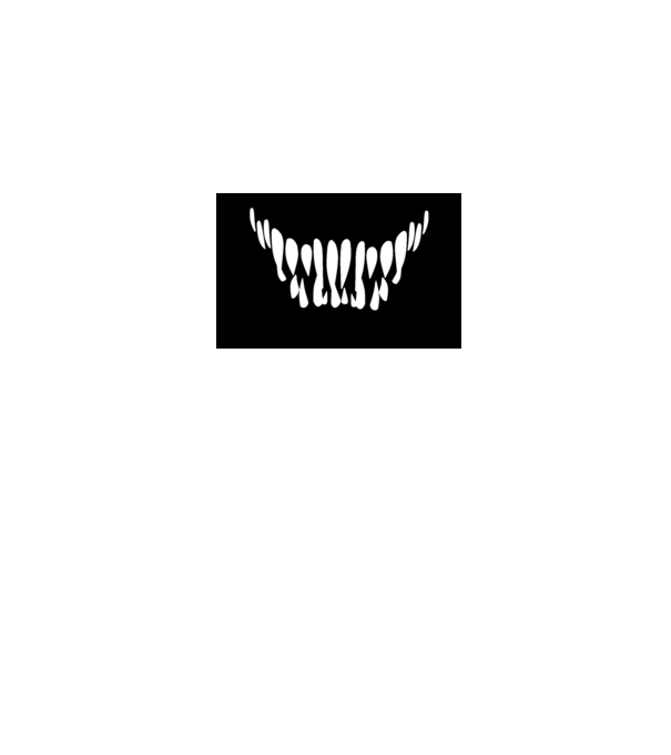 Venom szájmaszk minta fekete pólón