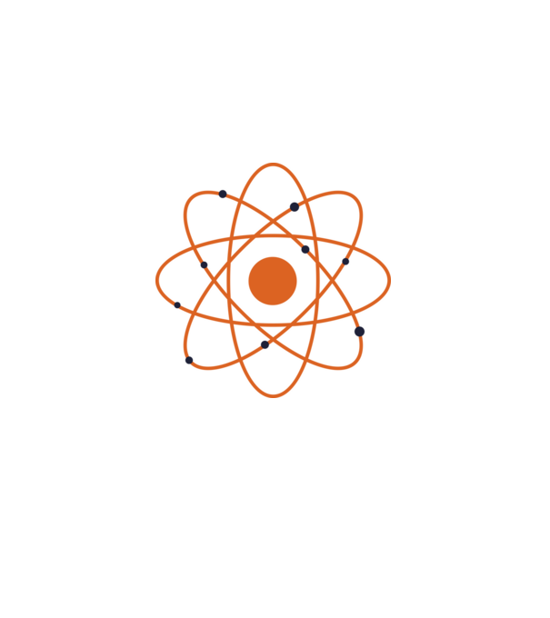 Atom jel minta fehér pólón