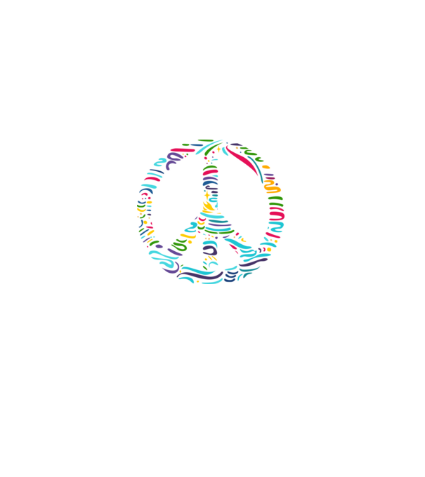 Peace béke jel minta fekete pólón