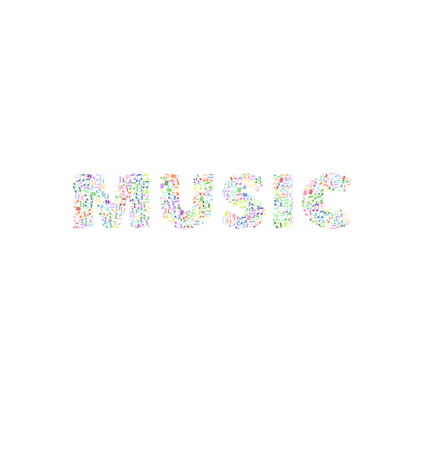 Zene Music felirat minta fekete pólón