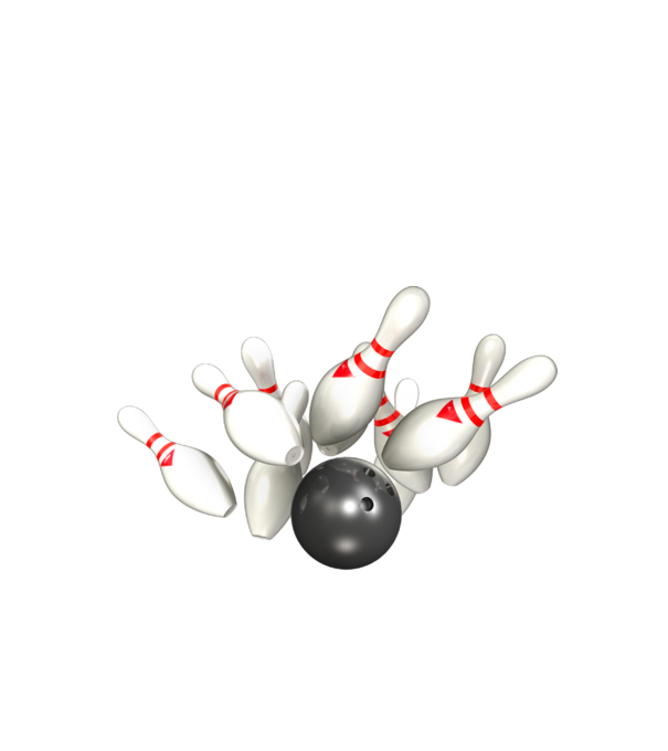 Bowling minta fehér pólón