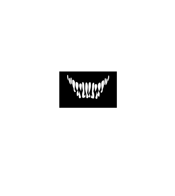 Venom szájmaszk minta fekete pólón
