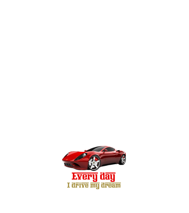 Ferrari autó színezhető felirattal minta fehér pólón