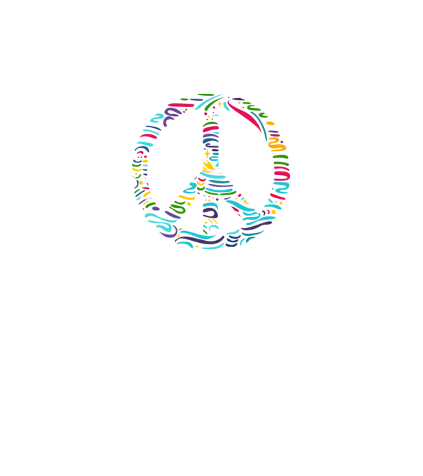 Peace béke jel minta fekete pólón