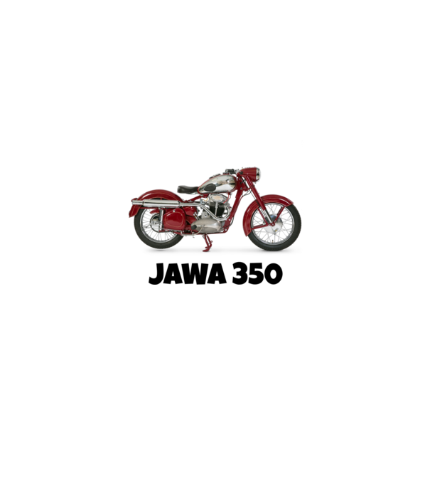 Jawa 350 szerkesztőben színezhető felirat minta szürke pólón