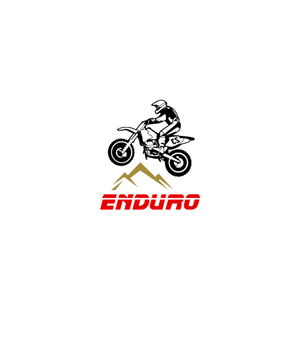 Motocross enduro rallye színezhető minta fehér pólón
