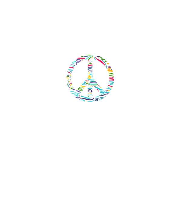 Peace béke jel minta fekete pólón
