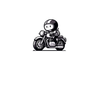 Motoros minta fehér pólón