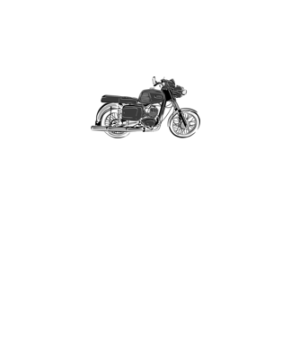 MZ TS 125 minta fehér pólón