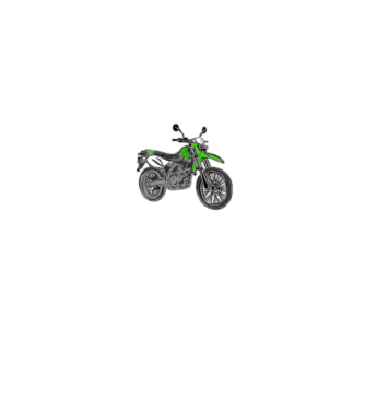 KLX 250 minta fehér pólón
