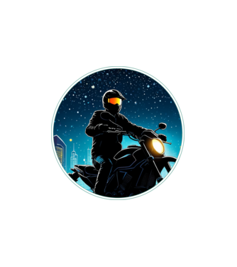Motoros minta fehér pólón