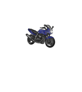 Kawasaki ZR-7S minta fekete pólón