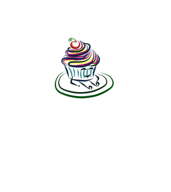 muffin minta fehér pólón