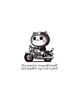 Motoros minta fehér pólón