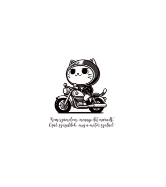 Motoros minta fehér pólón