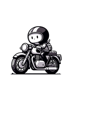 Motoros minta fekete pólón