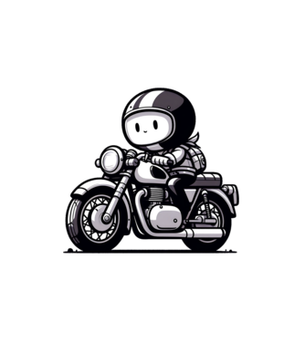 Motoros minta fehér pólón